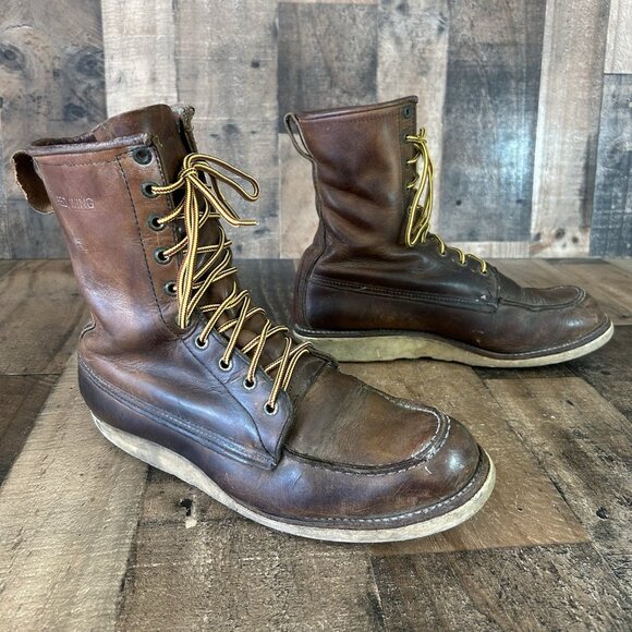 Red Wing Irish Setter 4583 Moc Toe Work Boots Mens 9.5 D - Picture 1 of 12